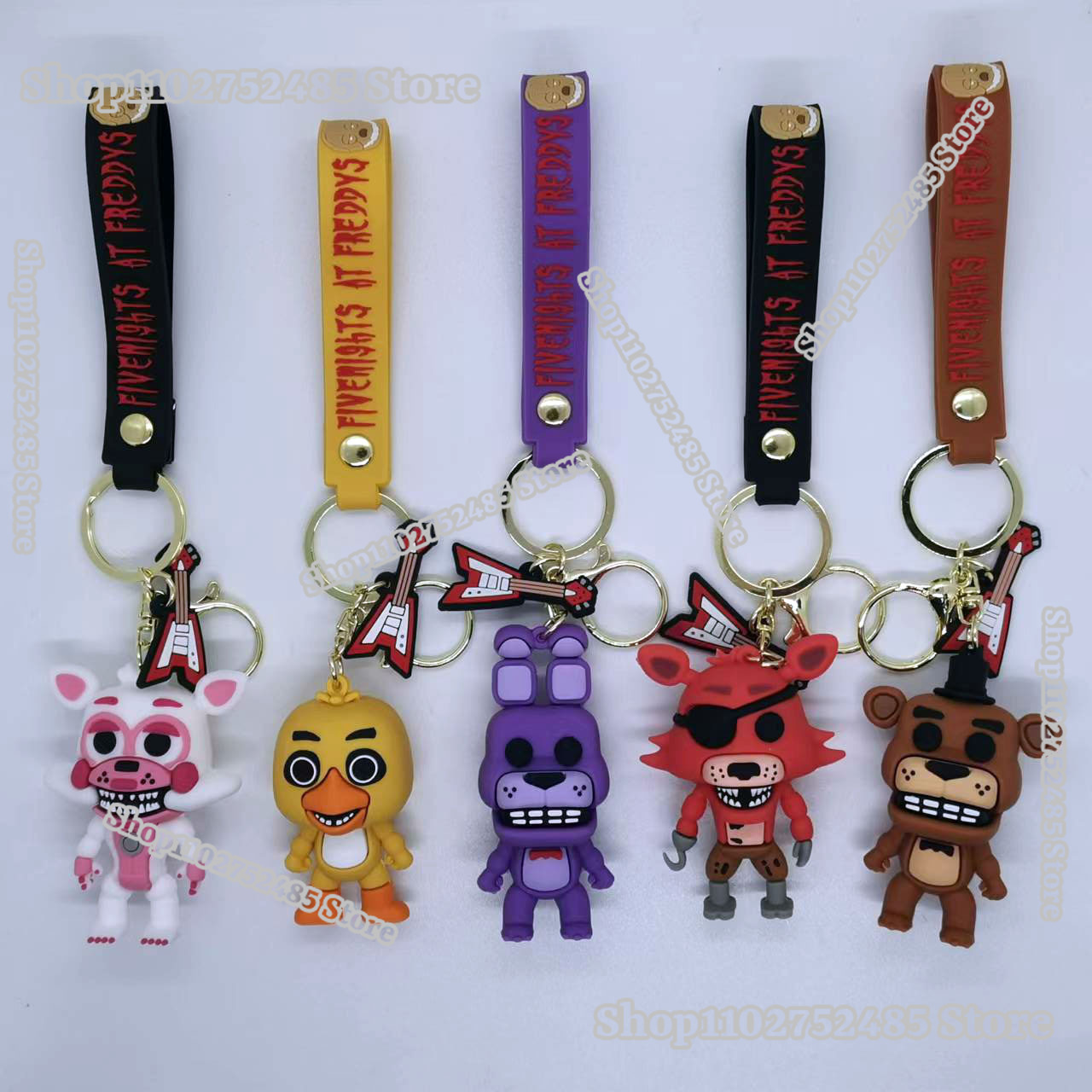 Men Fashion Key - 5pcs Cartoon Anime FNAF Figure Keychains