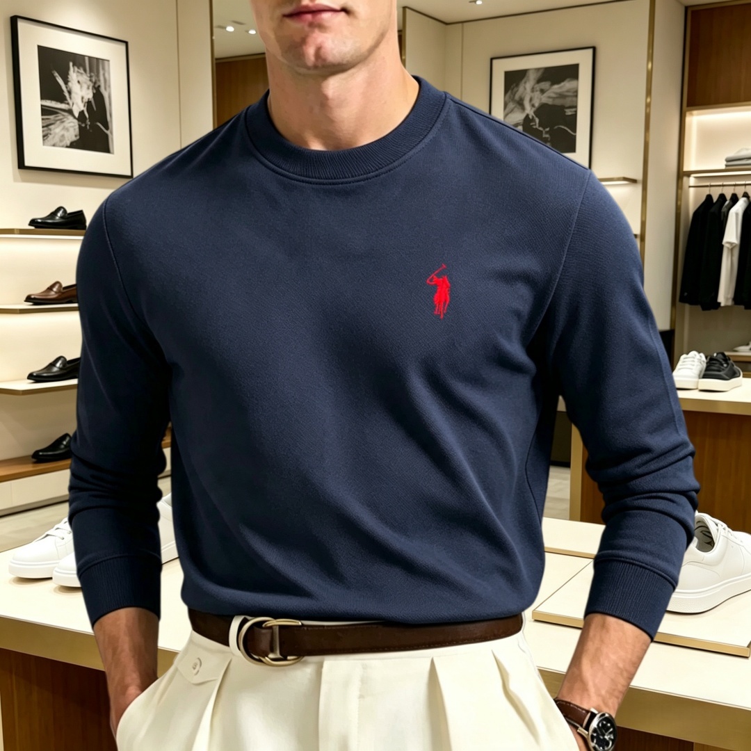 Fashion Mens Shirt - Soft cotton high-end brand men's long