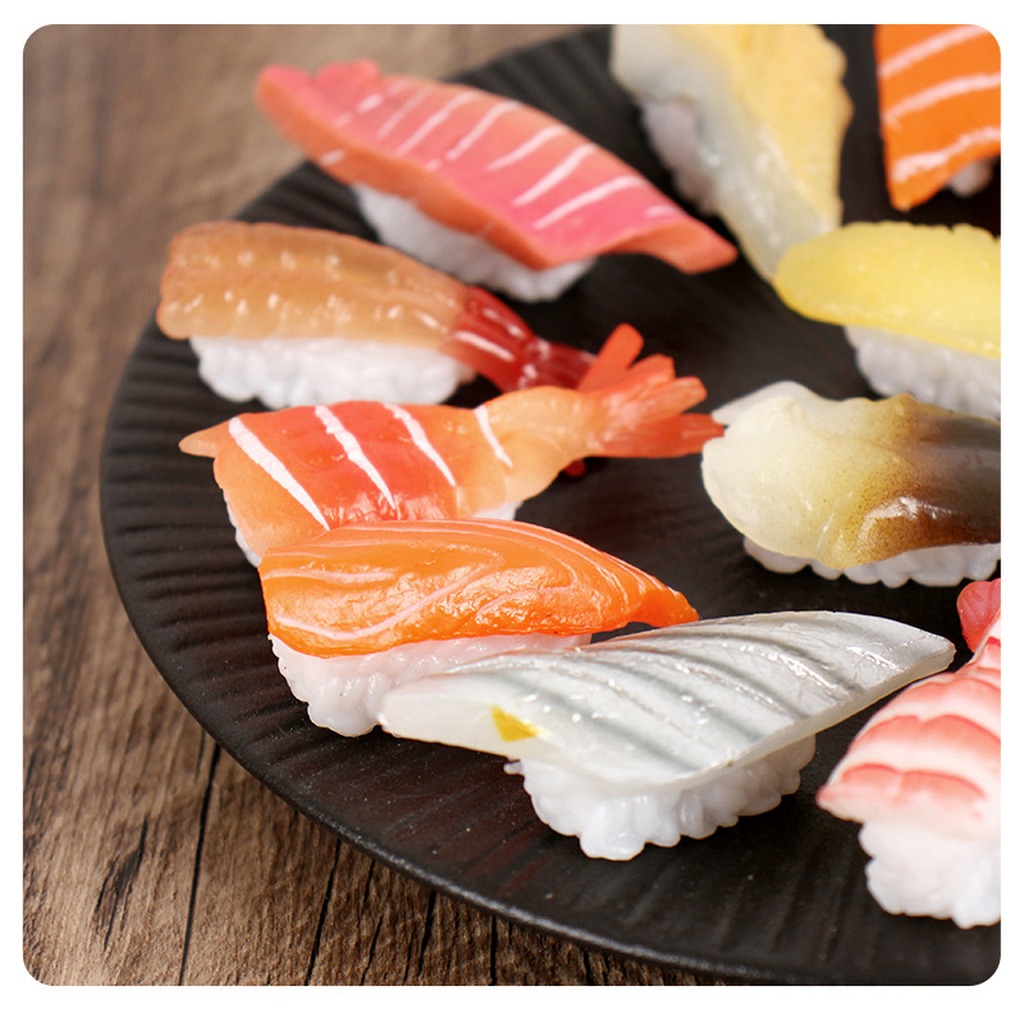Mens Xmas Fashion - Simulated Japanese Sushi Keychain Funny PVC