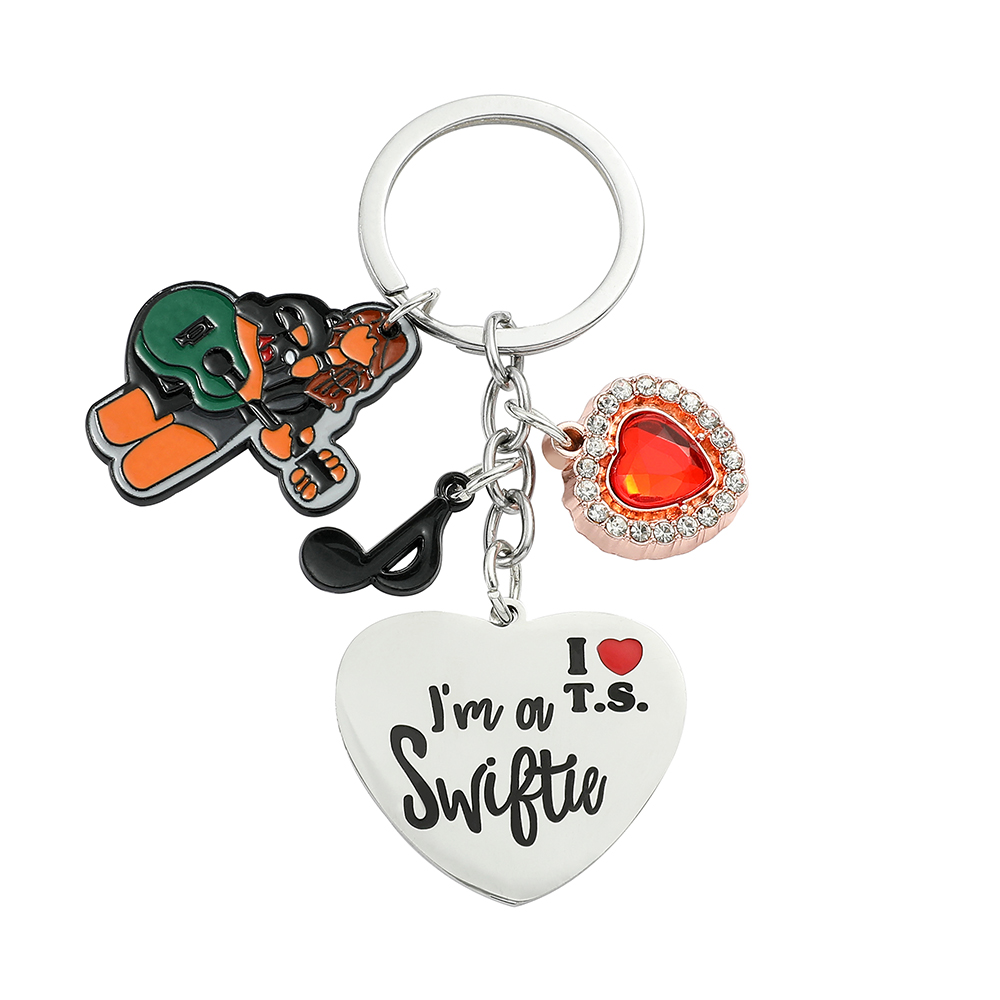 Men Fashion Key - Taylor Keychain Fans Collect Stainless Heart