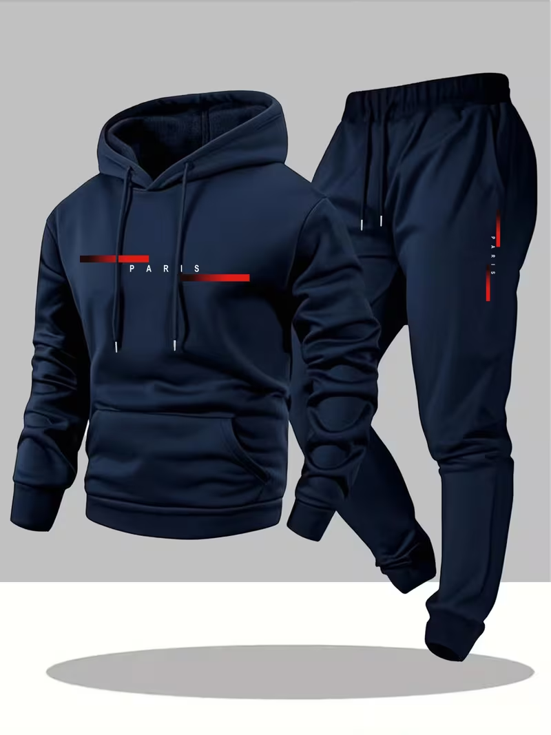 Men'S Fashion Hoodies - Men's Bestselling Trendy Letter Print Set