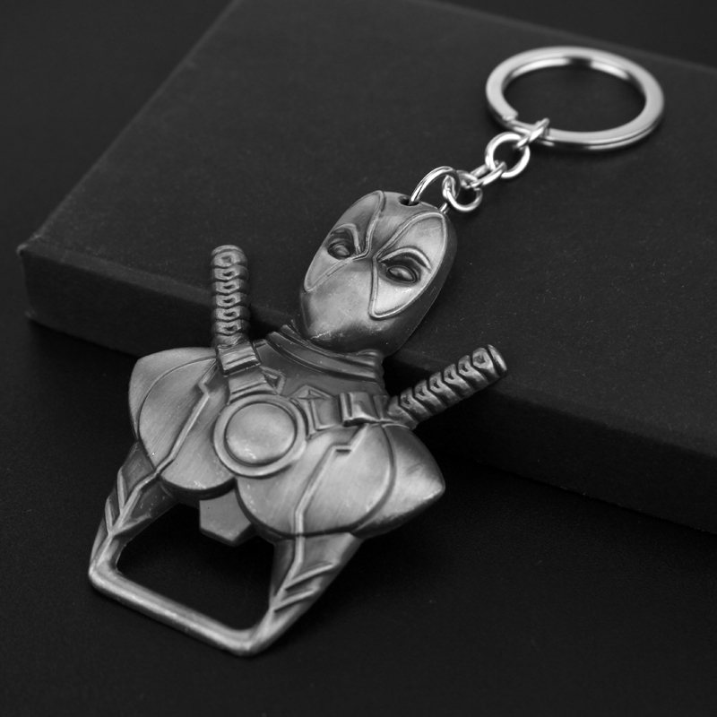 Men Fashion Key - Deadpool Keychain Trendy Personalized Keyring Bottle