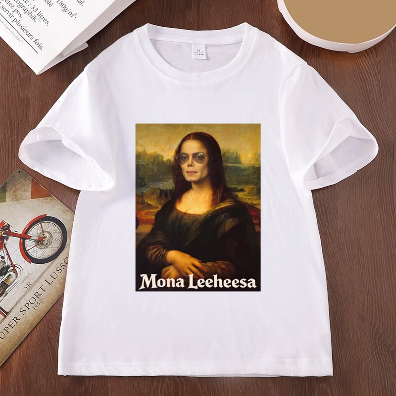 Men'S Fashion From The 80S - Funny Mona Lisa Parody Graphic T