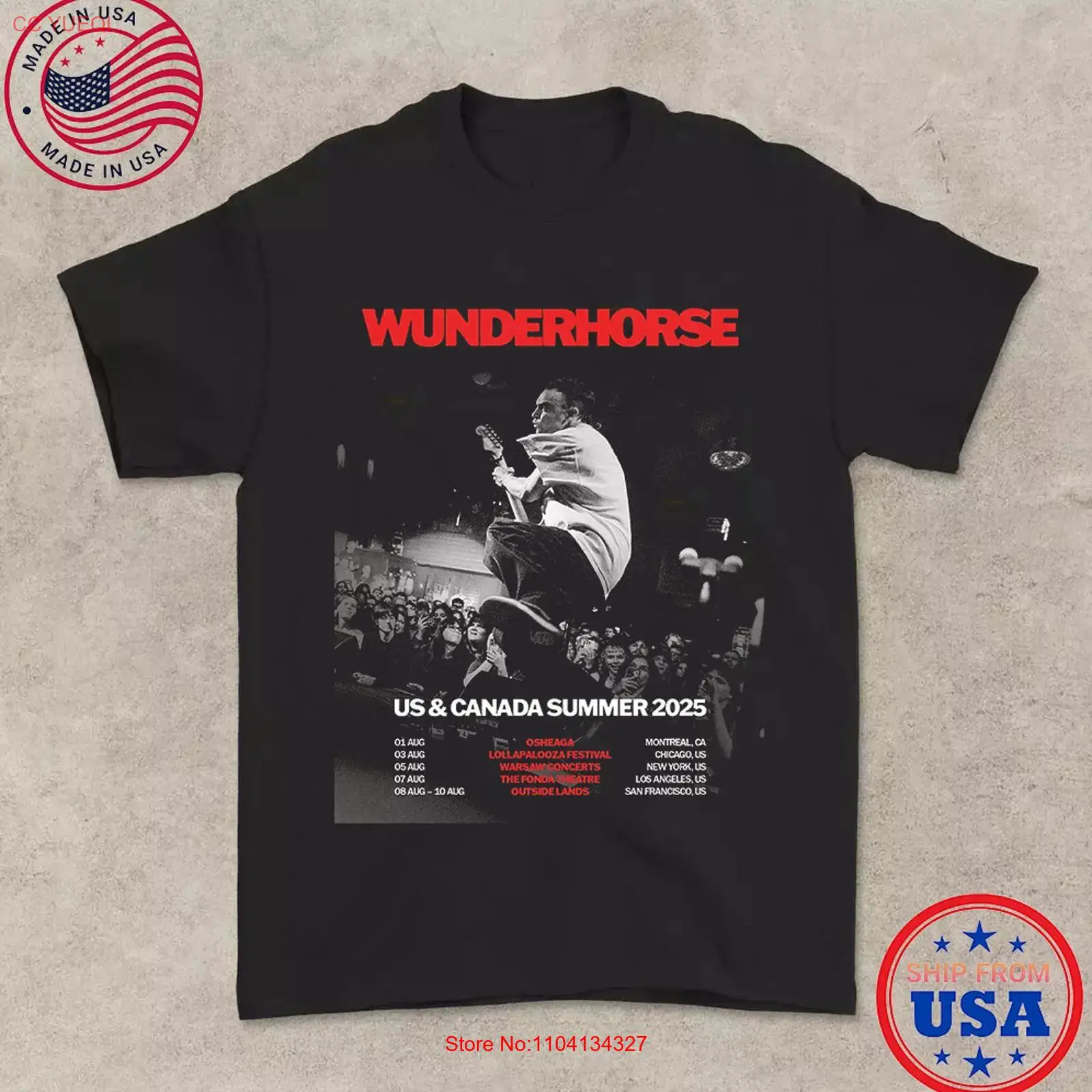 Mens Fashion Summer 2025 - Wunderhorse 2025 Tour SUMMER US CANADA