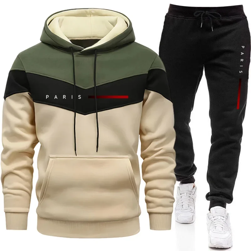 Men'S Fashion Hoodies - Paris Fashion Men's Hoodies Set Daily