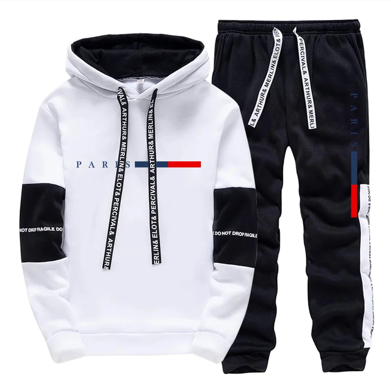 Men'S Fashion Hoodies - Men's Set/Hoodie/Pants Paris Fashion Autumn Winter