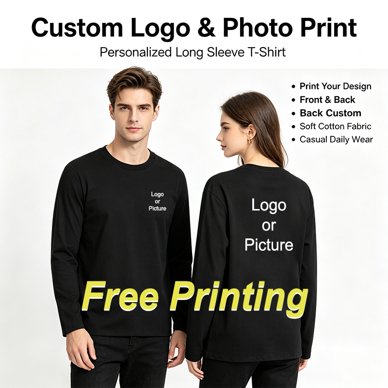 Men'S Fashion Advice - Customized Cotton Long Sleeve T-shirts Men