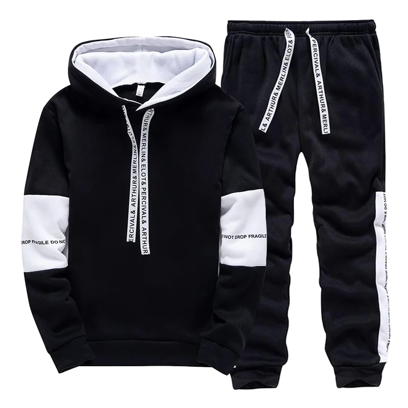 Black White Men's Tracksuit Fa - Men'S Fashion Hoodies review and price