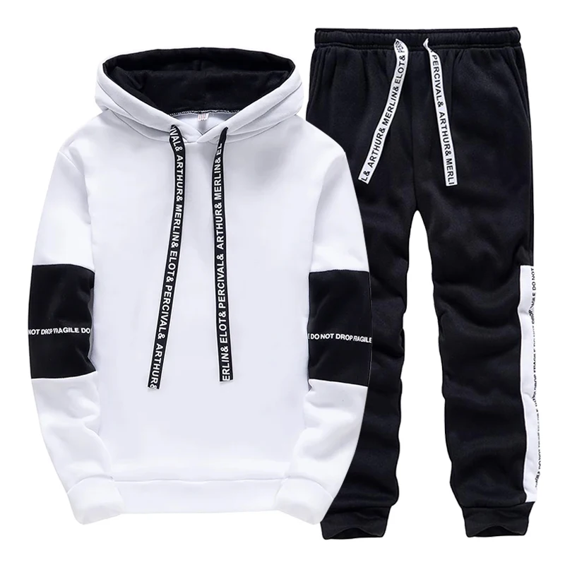 Black White Men's Tracksuit Fa - Men'S Fashion Hoodies review and price