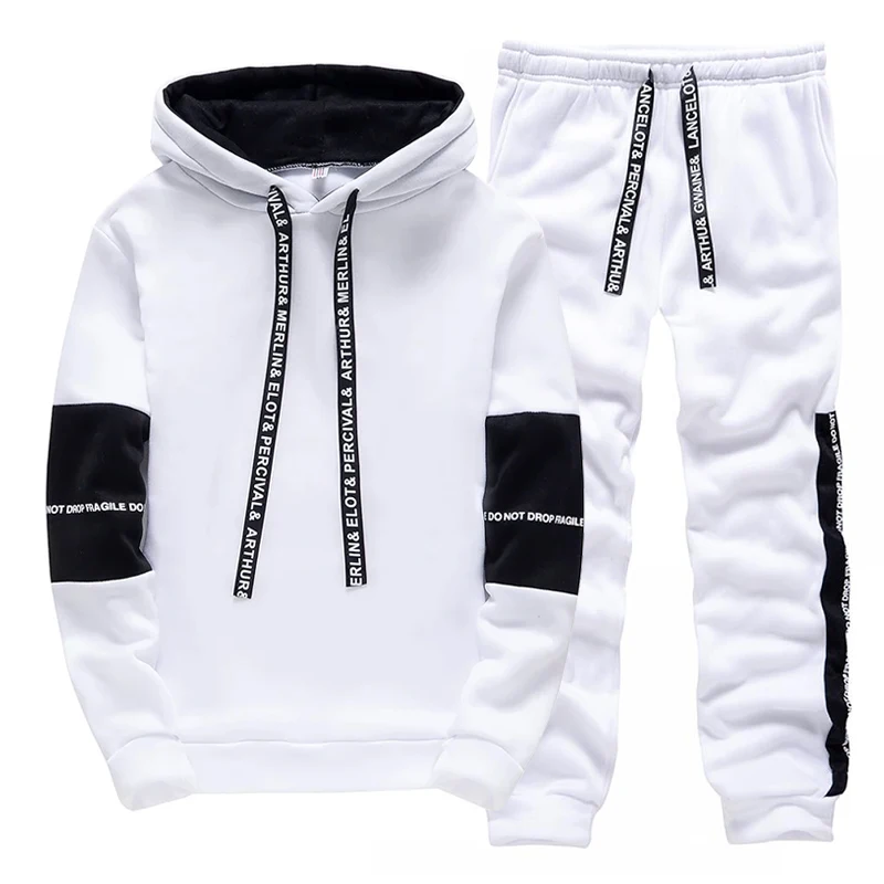 Black White Men's Tracksuit Fa - Men'S Fashion Hoodies review and price