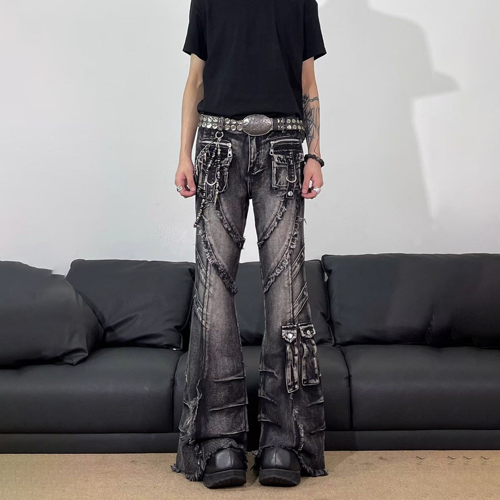 Mens Tassel Pocket Embellished - Men'S Fashion Jeans And Boots review and price