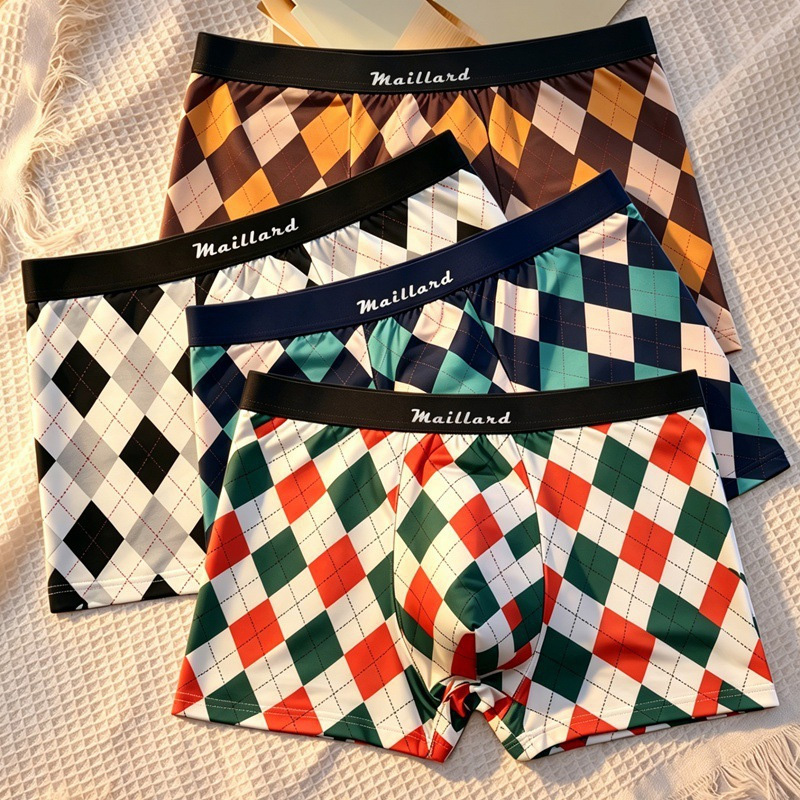 4PCS Men's Underwear Printed F - Men'S Fashion Lk review and price