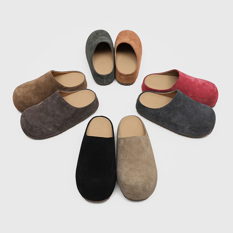 Men Half Slippers High Quality - Suede Loafers Men review and price