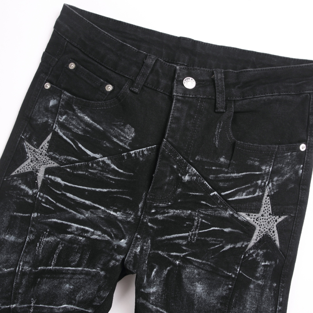 Men Crystal Stars Jeans Fashio - Men'S Fashion Jeans And Boots review and price