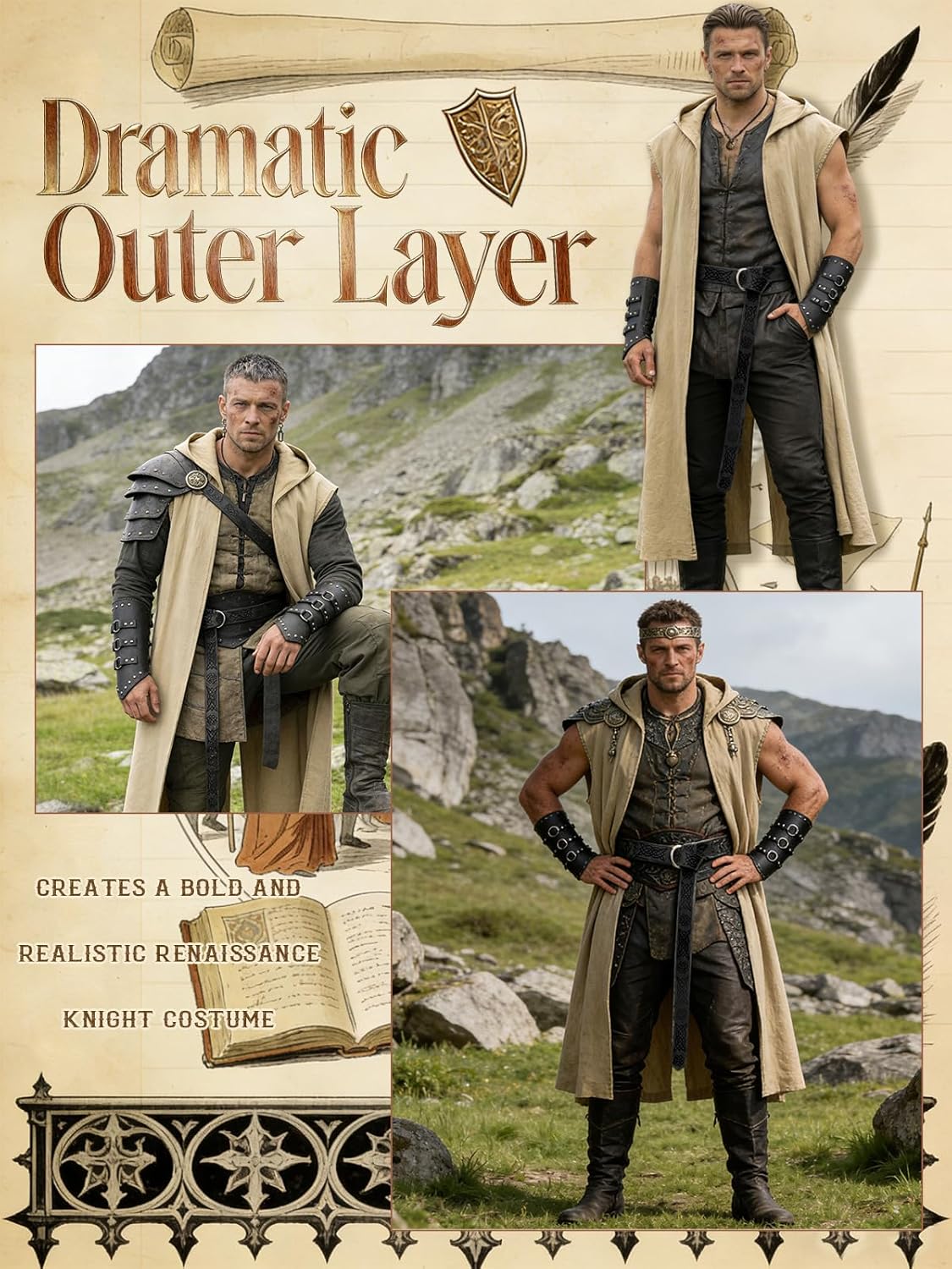 Men’s Renaissance Costume Set  - Belt Mens Fashion review and price