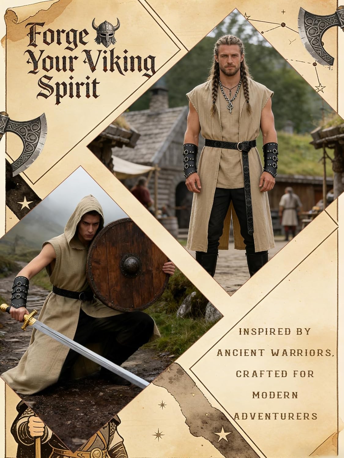Men’s Renaissance Costume Set  - Belt Mens Fashion review and price