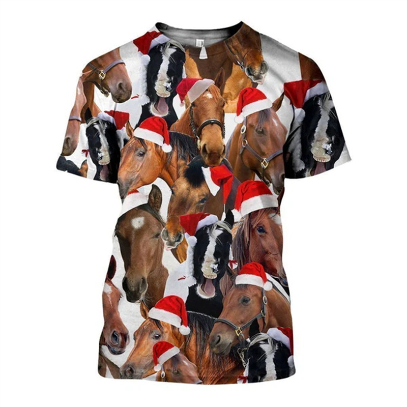New 3D Xmas Animals Funny T Sh - Mens Xmas Fashion review and price