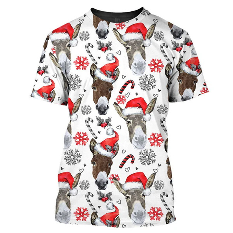 New 3D Xmas Animals Funny T Sh - Mens Xmas Fashion review and price