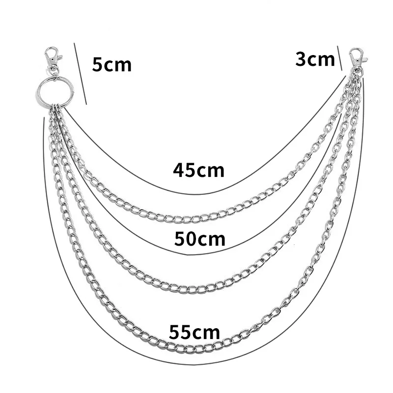 Layer Metal Belt Chain Punk Ho - Belt Mens Fashion review and price