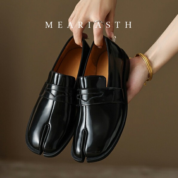 black Tabi Shoes Split Toe Pat - Suede Loafers Men review and price