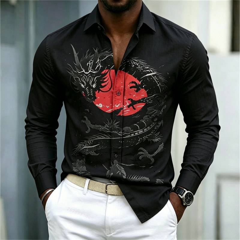 2026 New Men's Shirt White Bla - Fashion Mens Shirt review and price