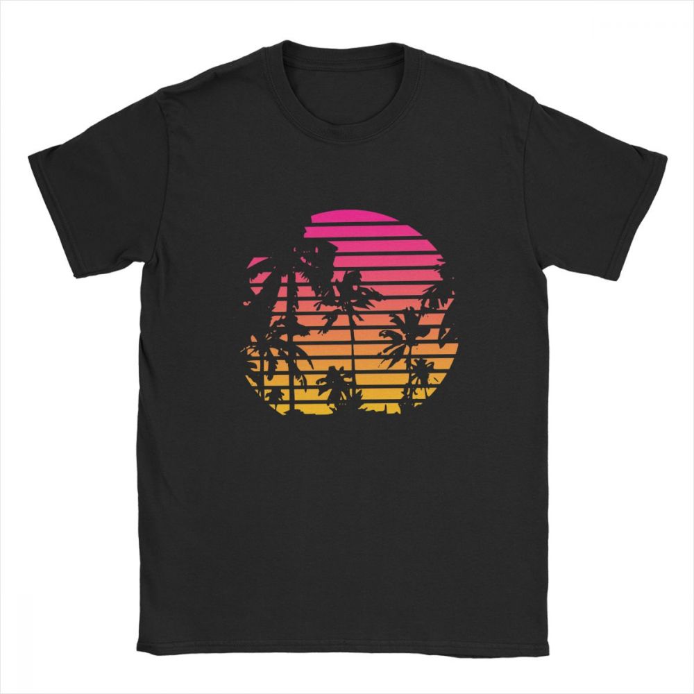 Sunset Palm Tree Vintage Tee S - Men'S Fashion From The 80S review and price