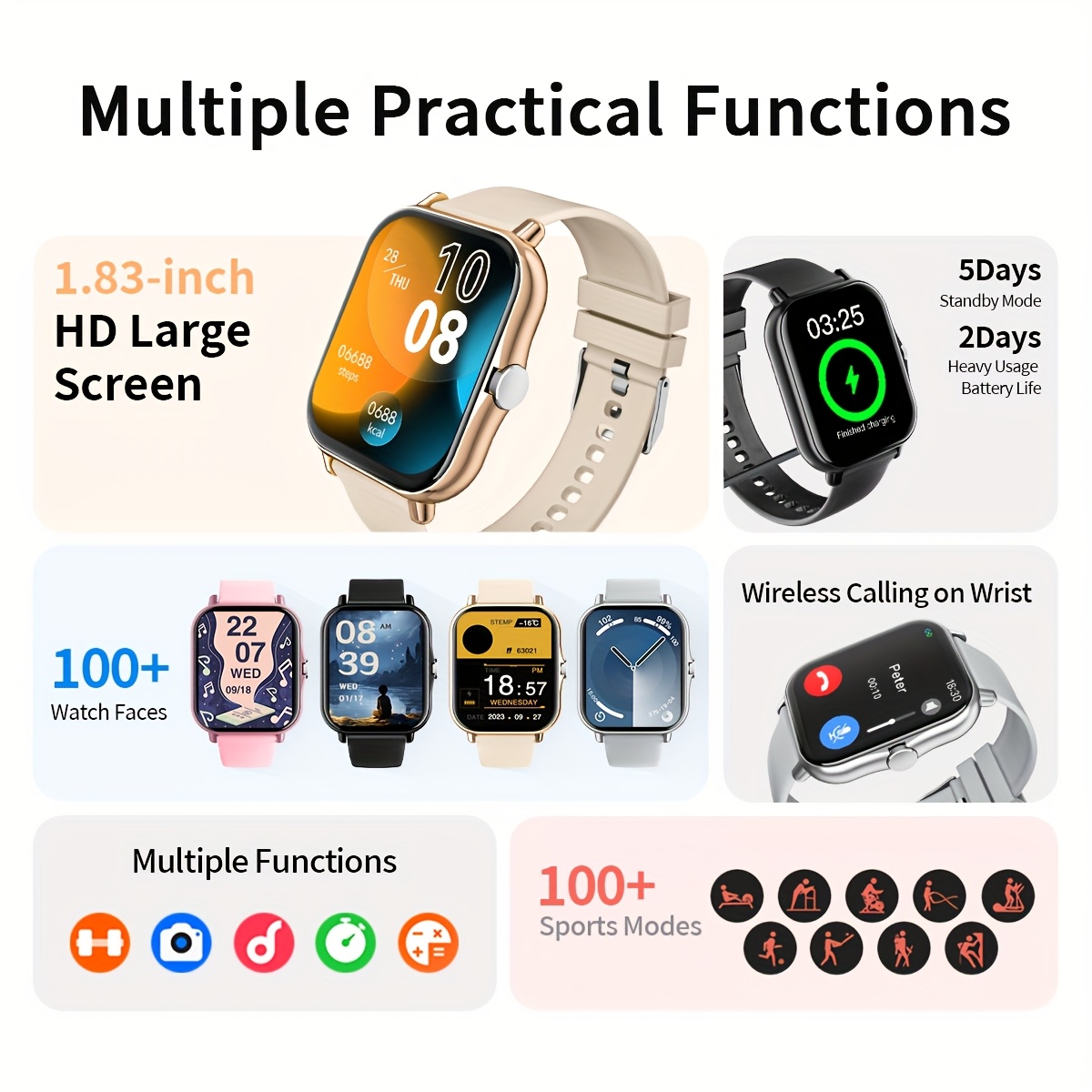 1.83-Inch Smart Watch for Men  - Men'S Fashion App review and price