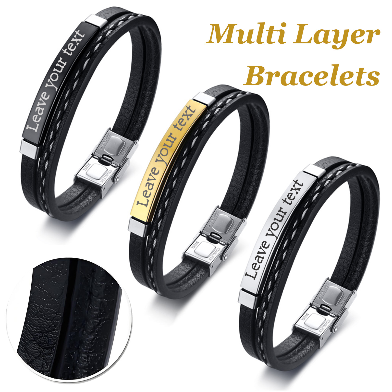 Dual-Layer Commission Braided  - Men'S Fashion Gold Chain review and price