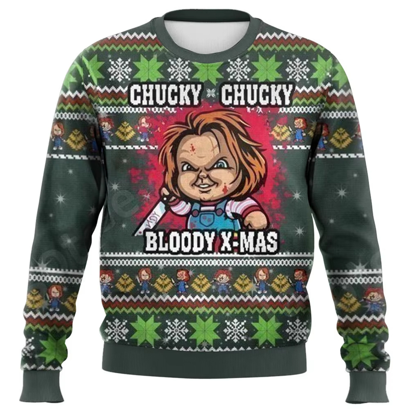 Fashion Chucky Graphic Ugly Ch - Mens Xmas Fashion review and price