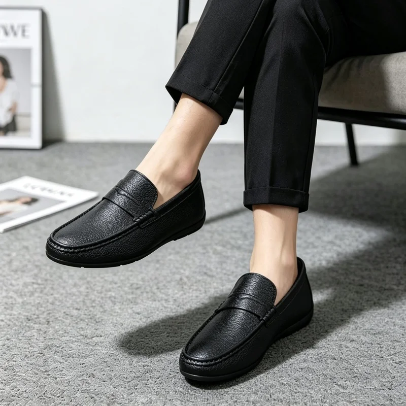 Classic Design Casual Shoes Fo - Suede Loafers Men review and price