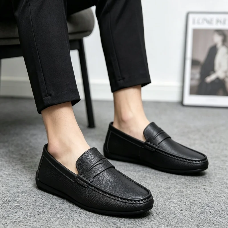 Classic Design Casual Shoes Fo - Suede Loafers Men review and price