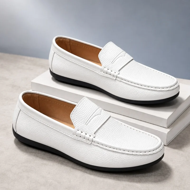 Classic Design Casual Shoes Fo - Suede Loafers Men review and price