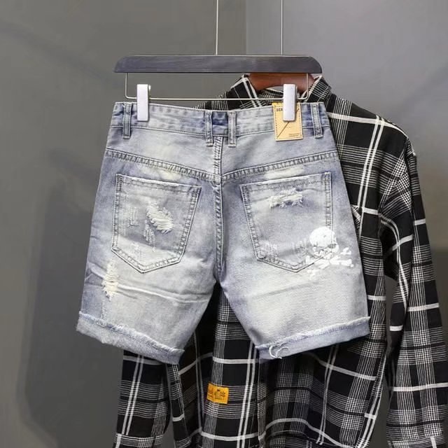 Summer Men's Worn Bead Hole Be - Men'S Fashion Overalls review and price