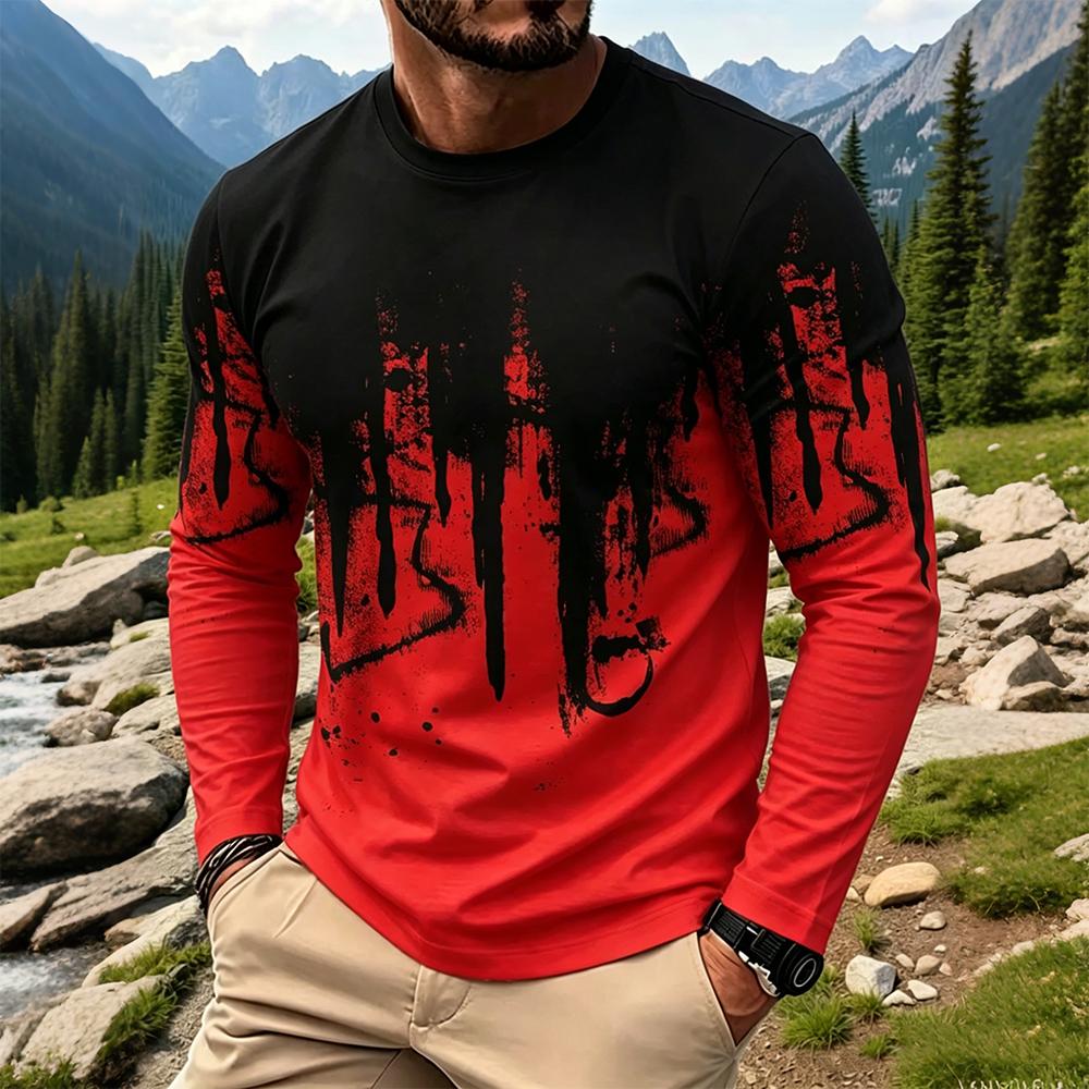 Men's Gradient Ink Splash Long - Fashion Mens Shirt review and price