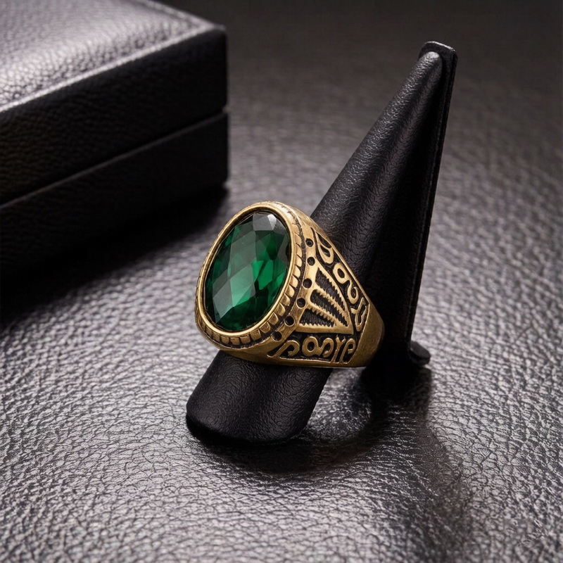 Retro Green High Quality Gemst - Men'S Fashion Lk review and price