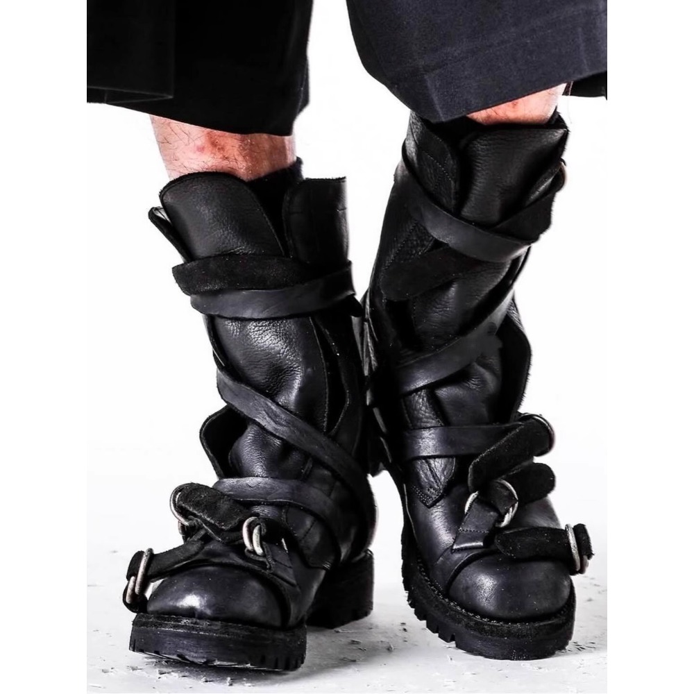 Men's Leather Motorcycle Boots - Belt Mens Fashion review and price